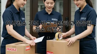 이사청소 가격 비교: 저렴하고 꼼꼼한 청소, 어떻게?