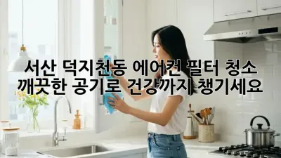서산 덕지천동 에어컨 필터 청소, 깨끗한 공기로 건강까지 챙기세요!